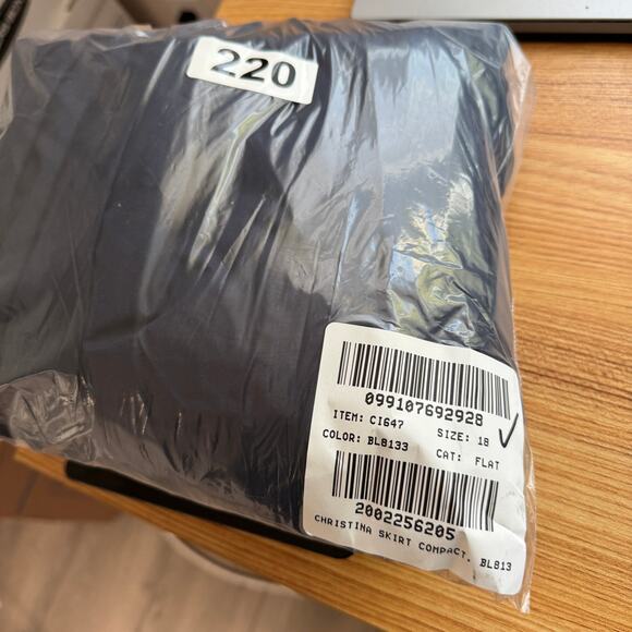 J.Crew Christina Midi Skirt 18 Blue Contrast Stitch Cotton Poplin Elastic Waist - Picture 6 of 6